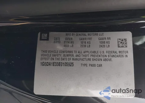 2014 Cadillac Cts Standard from USA, damaged, VIN 1G6DA1E33E0105925